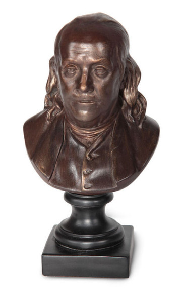 Benjamin Franklin Bust By Sculptor Houdon Statue Reproductions Head